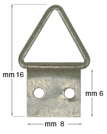 Nickel plated triangle hangers n.0 - Pack 200