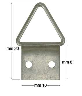 Nickel plated triangle hangers n.1 - Pack 1000