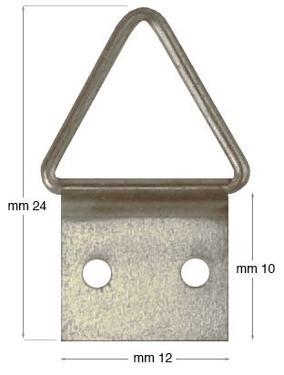 Nickel plated triangle hangers n.2 - Pack 200