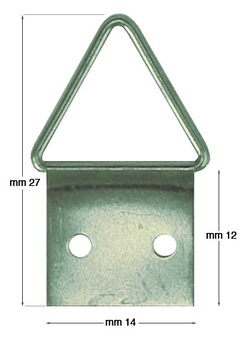 Nickel plated triangle hangers n.3 - Pack 100