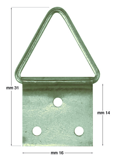 Nickel plated triangle hangers n.4 - Pack 500
