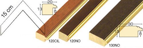 Complete set of corner samples of moulding 120-130 (3 pieces)