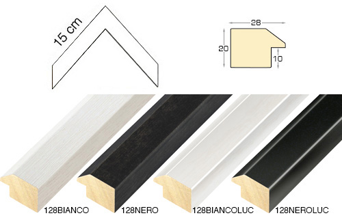 Complete set of corner samples of moulding 128 (4 pieces)