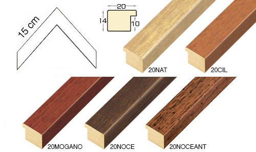 Complete set of corner samples of moulding 19-20 (6 pieces)