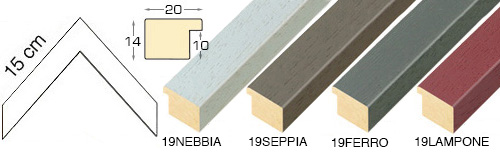 Complete set of corner samples of moulding 19 (6 pieces)