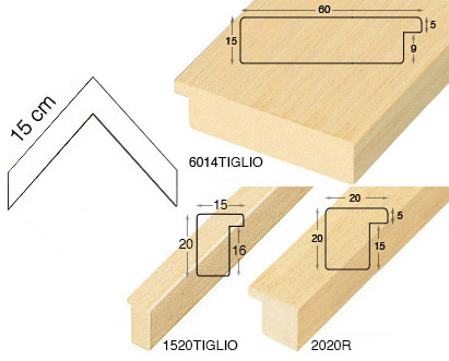 Complete set of corner samples of moulding 242 (4 pieces)