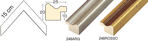 Complete set of corner samples of moulding 248 (2 pieces)