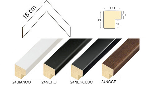 Complete set of corner samples of moulding 24 (4 pieces)