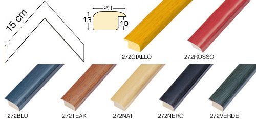 Complete set of corner samples of moulding 272 (8 pieces)