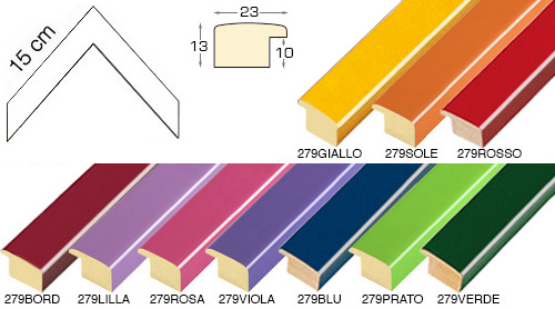 Complete set of corner samples of moulding 279 (10 pieces)