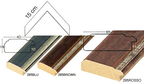 Complete set of corner samples of moulding 285-295 (3 pieces)