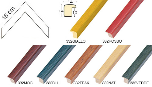 Complete set of corner samples of moulding 332 (8 pieces)