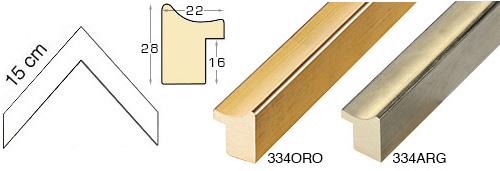 Complete set of corner samples of moulding 334 (2 pieces)