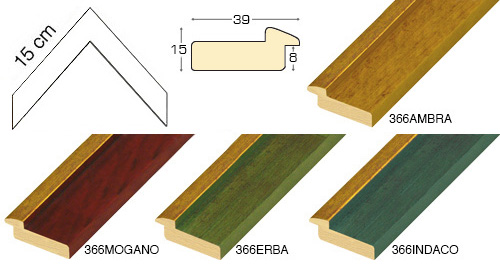 Complete set of corner samples of moulding 366 (4 pieces)