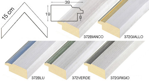 Complete set of corner samples of moulding 372 (5 pieces)