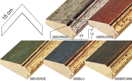 Complete set of corner samples of moulding 395 (5 pieces)