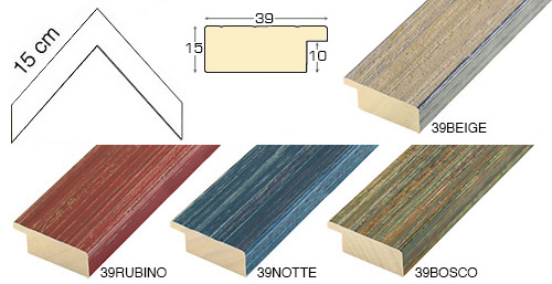 Complete set of corner samples of moulding 39 (5 pieces)