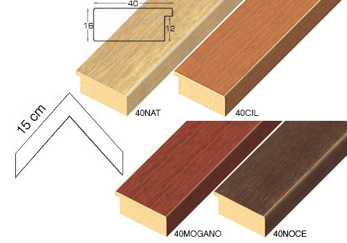 Complete set of corner samples of moulding 40 (6 pieces)