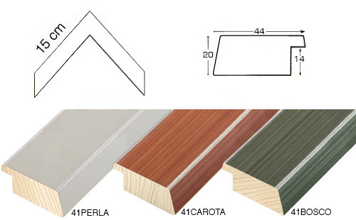 Complete set of corner samples of moulding 23 (4 pieces)