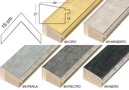 Complete set of corner samples of moulding 461 (3 pieces)