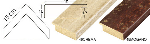 Complete set of corner samples of moulding 49 (2 pieces)