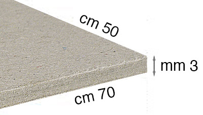 Grey cardboard, 3 mm thick, 50x70 cm