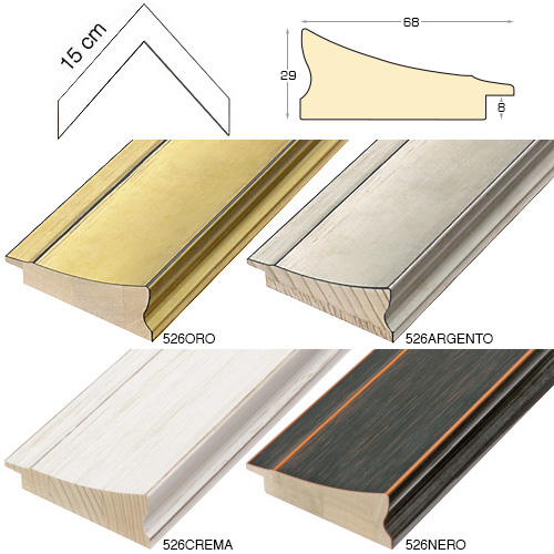 Complete set of corner samples of moulding 526 (2 pieces)