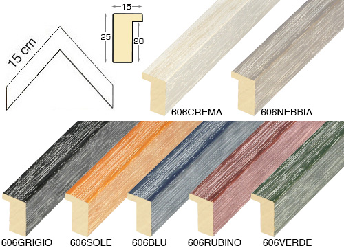 Complete set of corner samples of moulding 606 (7 pieces)