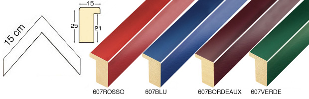 Complete set of corner samples of moulding 607 (4 pieces)