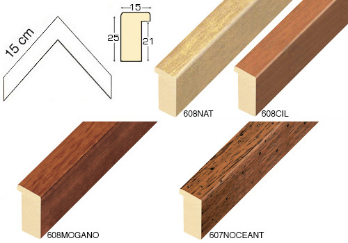 Complete set of corner samples of moulding 608 (5 pieces)