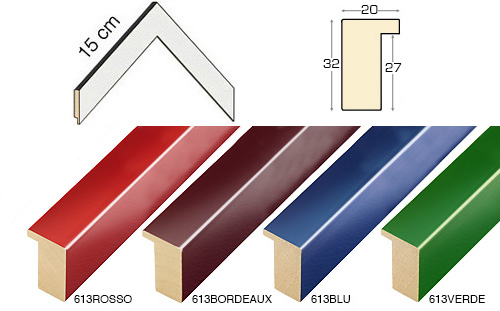 Complete set of corner samples of moulding 613 (4 pieces)