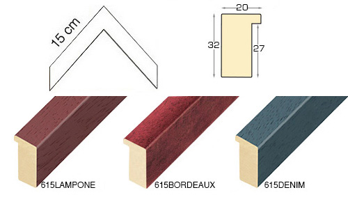 Complete set of corner samples of moulding 615 (4 pieces)