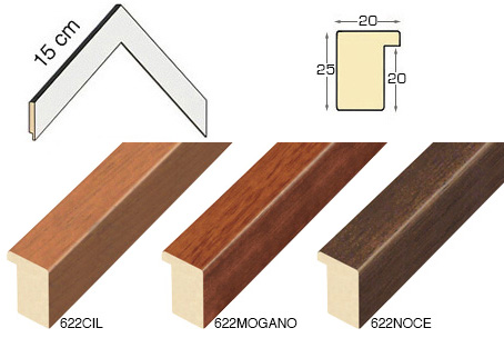 Complete set of corner samples of moulding 622 (4 pieces)