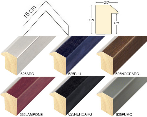 Complete set of corner samples of moulding 625 (5 pieces)