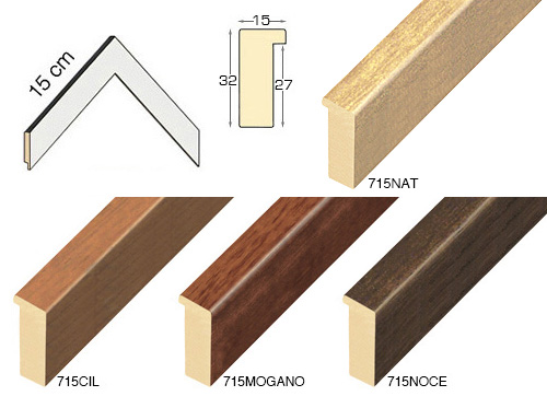 Complete set of corner samples of moulding 715 (4 pieces)