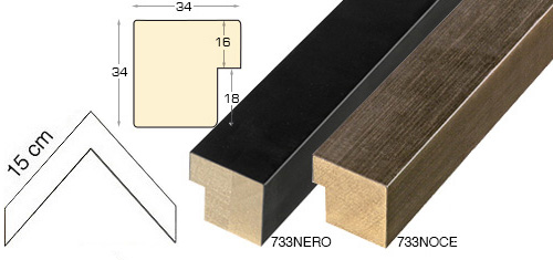 Complete set of corner samples of moulding 733 (3 pieces)