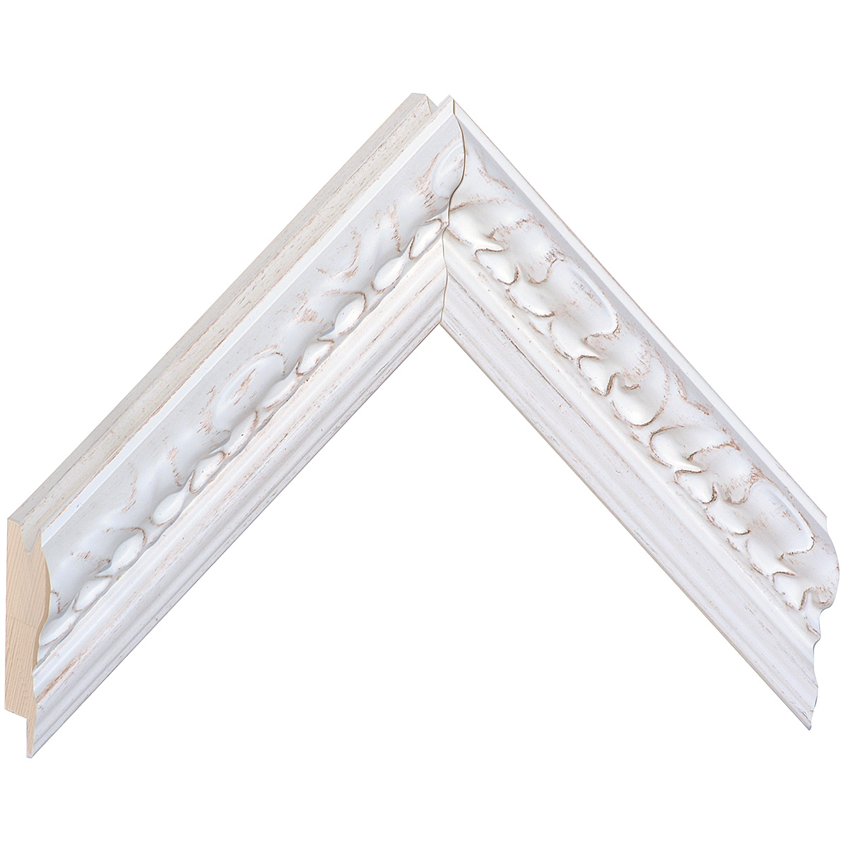 Corner sample of moulding 837BIANCO