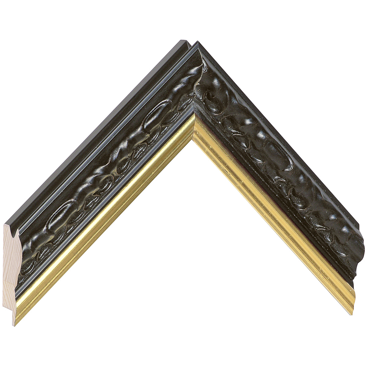 Corner sample of moulding 837NERO