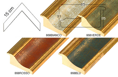 Complete set of corner samples of moulding 868 (4 pieces)