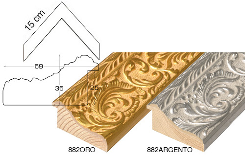 Complete set of corner samples of moulding 882