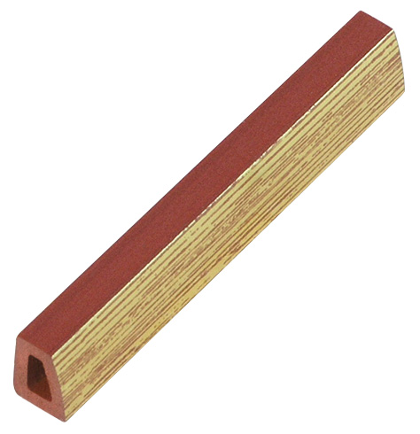 Spacer plastic, lenght 2 metres, 10mm - Scratched gold - D10GRAF