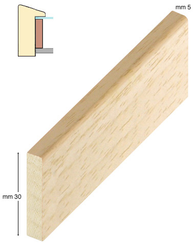 Spacer ayous, 5x30 mm, bare timber - D30G