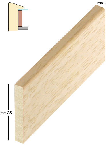Spacer ayous, 5x35 mm, bare timber