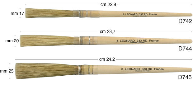 Brush for applying coloured bole No. 2 - Diam. bristles 17mm