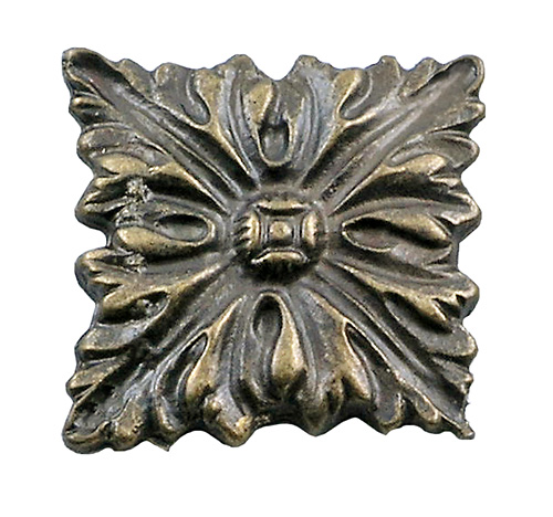 Square ornament mm 28 - Bronzed finish - Pack of 4 pieces
