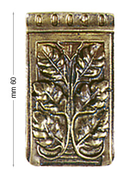 Corner metal ornament, bronze finish, 60 mm - Pack of 4 pieces