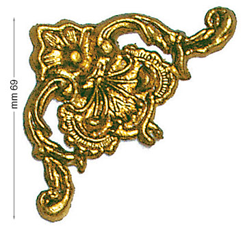 Flexible plastic ornaments 69 mm - gilded