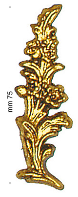 Flexible plastic ornaments 75 mm - gilded