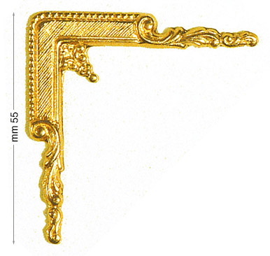 Corner brass ornament, side 55 mm