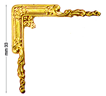 Corner brass ornament, side 33 mm